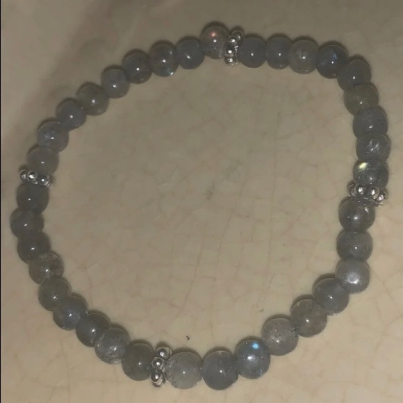 🧿2/$15🧿 New Handmade✋🏼Flashy⚡️Labradorite 3-4mm NaturalStone Stretch Bracelet - Picture 4 of 9
